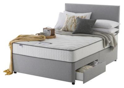 Silentnight Middleton L.Grey Memory 2 Drw Divan - Sm Double